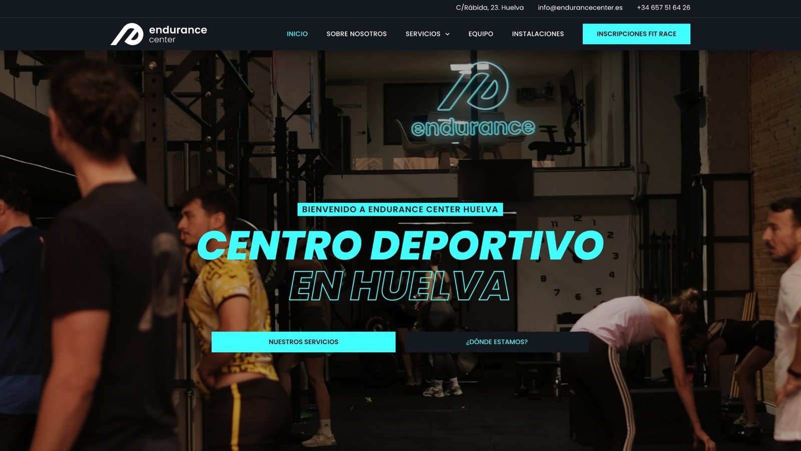 Web de Endurance Center, centro de entrenamiento en Huelva