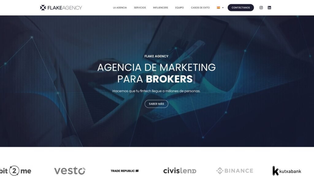 Web corporativa de Flake Agency